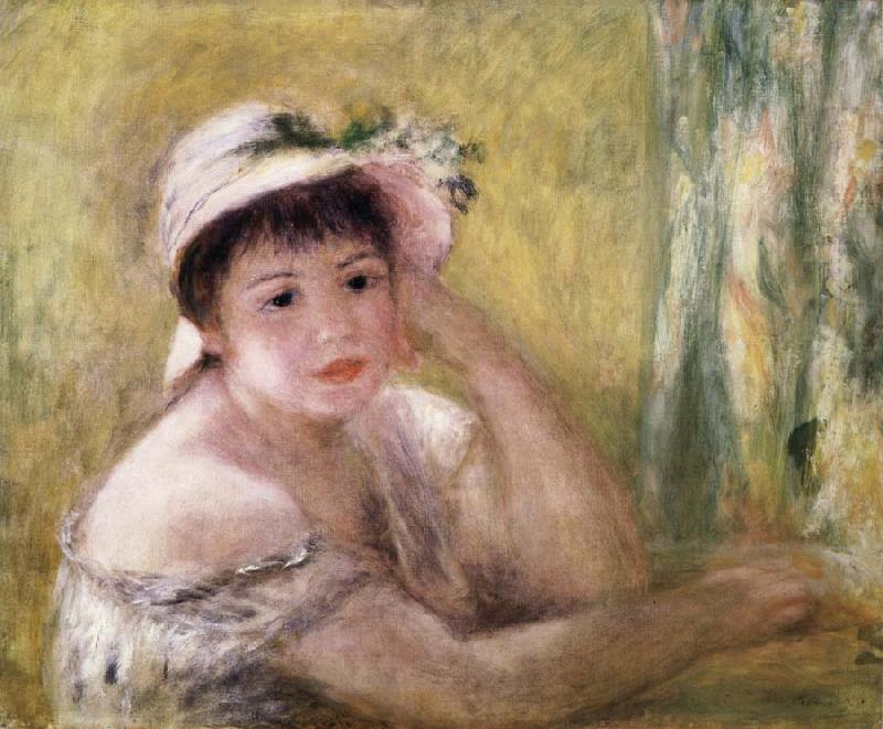 Pierre Renoir Woman with a Straw Hat France oil painting art